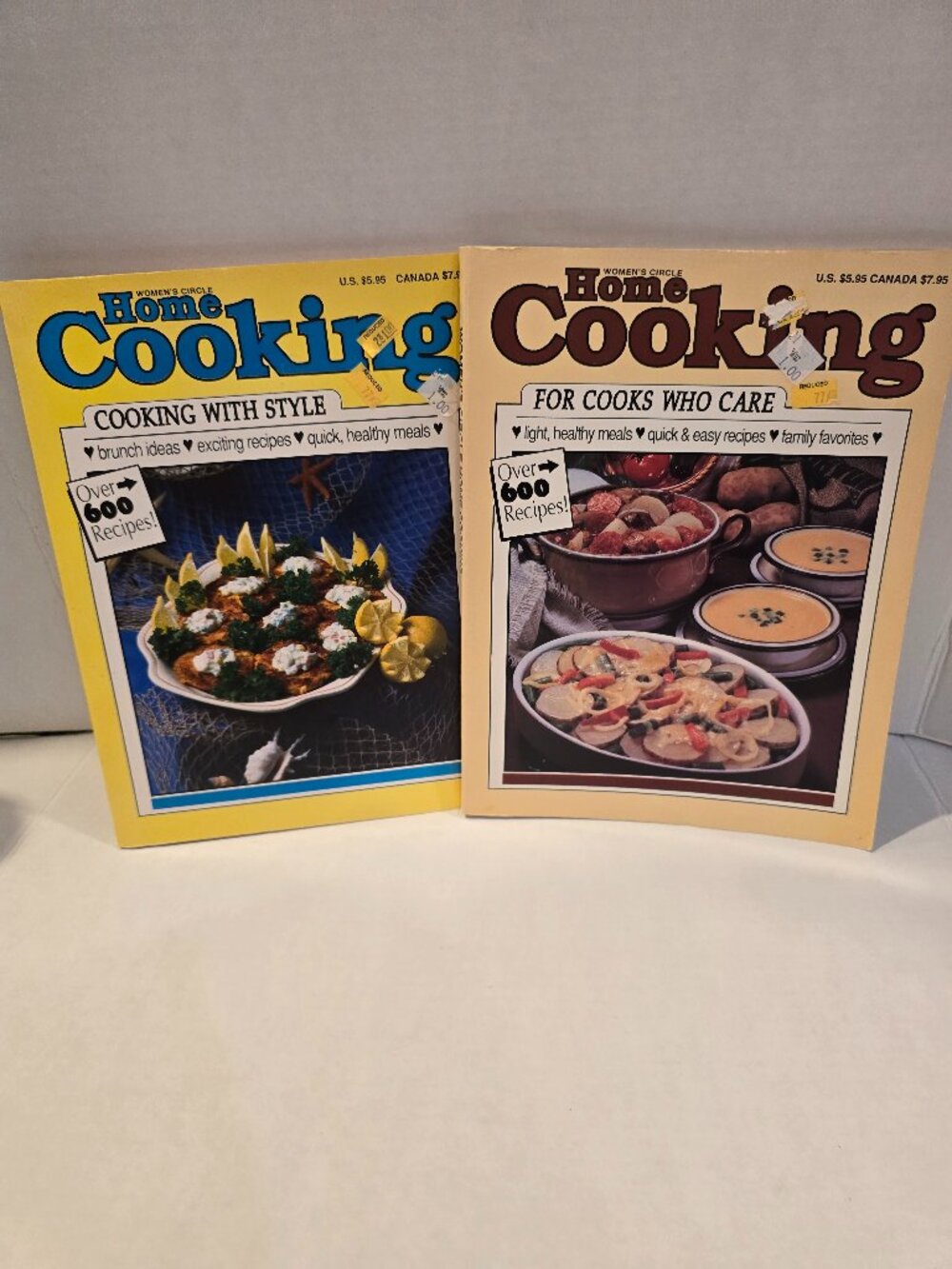 Cookbooks Lot of 2 Women's Circle Home Cooking 600 Recipes Illustrated 1990s
